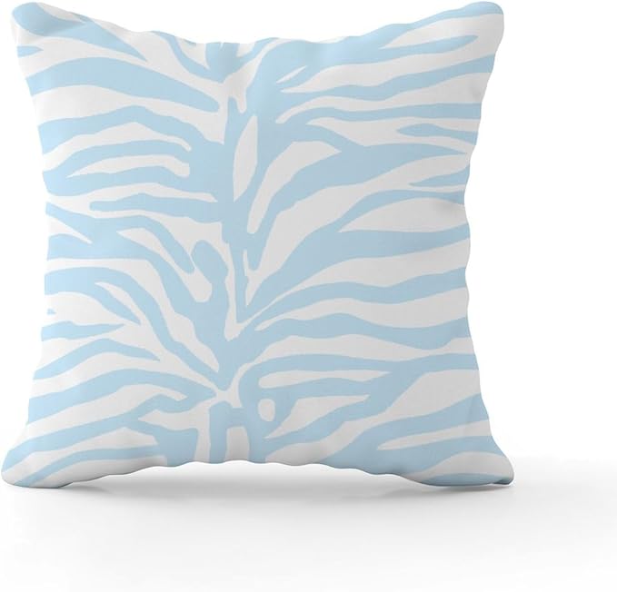 Blue Tiger Print Throw Pillow Covers Animal Tiger Print Pillow Covers 24x24 INAbstract Accent Square Couch Sofa Cushion Covers for Patio Furniture Garden