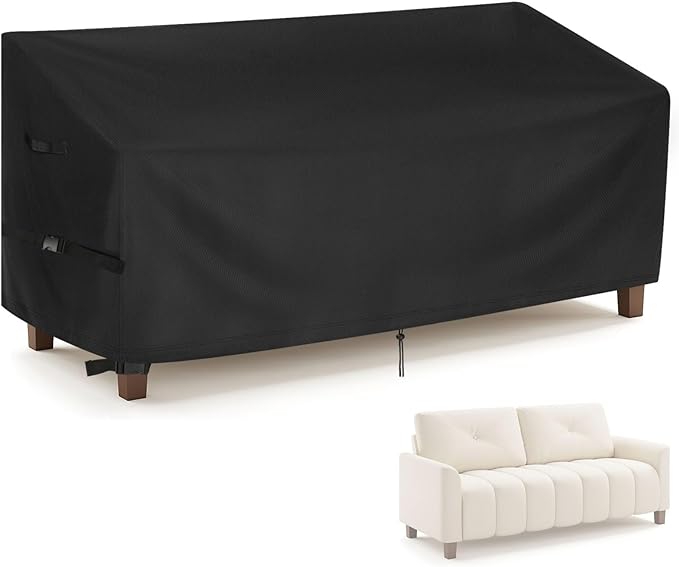 Patio Sofa Cover for Outdoor Furniture, 50inch Outdoor Loveseat Cover Waterproof and Heavy Duty for Rattan 2-Seat Patio Conversation Set, Couch, Glider and Bench-50"L x 22"W x 30"H