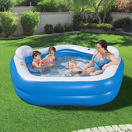Bestway® 7' x 6'9" x 27"/2.13m x 2.06m x 69cm Backyard Oasis Family Pool