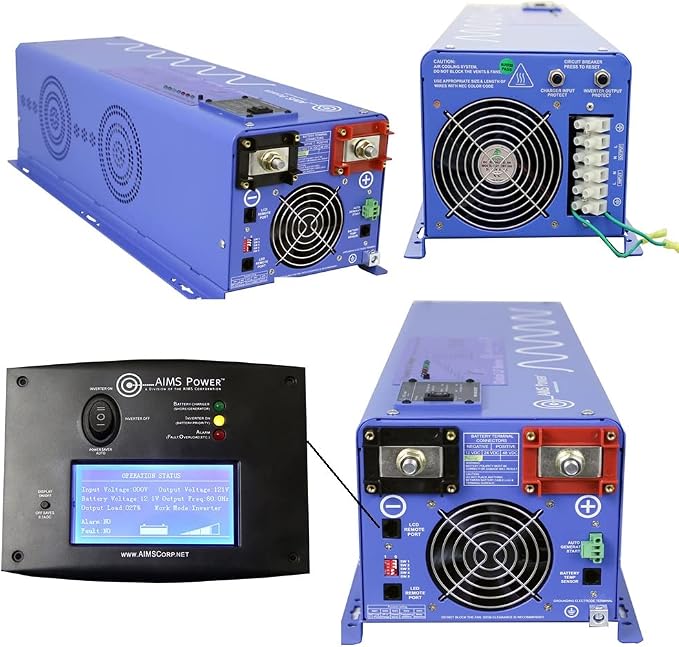 AIMS 4000W 48V Pure Sine Inverter Kit w/Remote