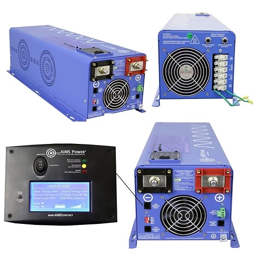 AIMS 4000W 24V Pure Sine Inverter Kit w/Remote