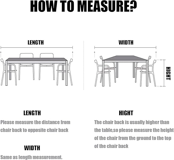 Patio Furniture Cover,Waterproof Outdoor Sectional Couch Set Covers,General Purpose, Outside Table and Chair Covers,Rectangular Heavy Duty Weatherproof 75" Lx47 Wx29 H