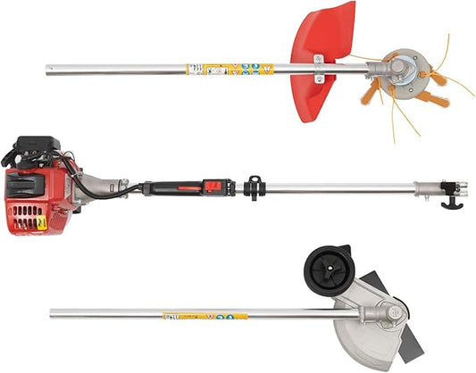 26CC Weed Eate, 2-Stroke Wacker Gas Powered, Durable Gasoline Weed Wacker for Outdoor Use, 33.8oz Fuel Tank, Adjustable Handle, and Safety Lock