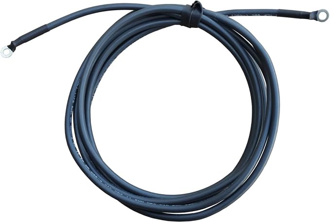 WindyNation 8 Gauge AWG (6 Feet Black + 6 Feet Red) Power Inverter Battery Cable Wire Kit for DC to AC Inverters RV, Car, Solar, Marine, Off-Grid