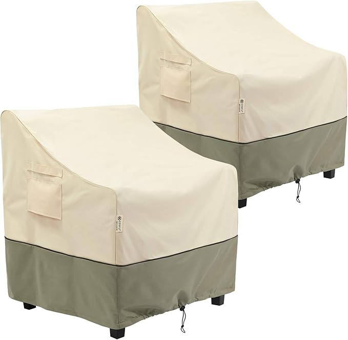 COSFLY Outdoor Furniture Patio Chair Covers Waterproof, Lounge Deep Seat Cover, Lawn Furnitures Covers Fits up to 31.5W x 33.5D x 36H inches(2 Pack)