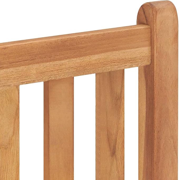 5 Piece Teak Wood Garden Dining Set with 31.5 x 31.5 Inch Table, Solid Wood Patio Furniture for Indoor or Outdoor Use