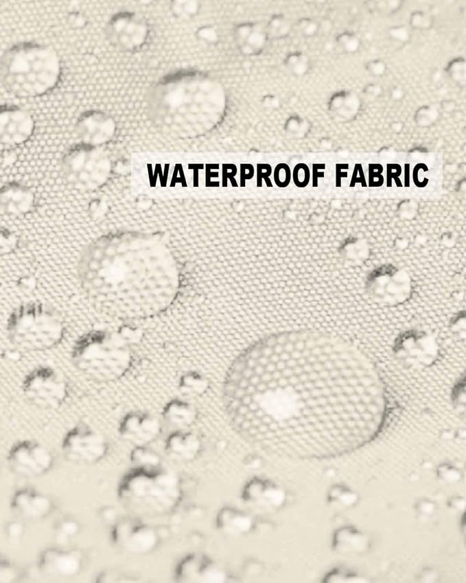 Outdoor Waterproof Throw Pillow Covers Set of 2 Cream Pillowcases 18x18 Inches Solid Color Patio Decorative Pillows Cushion Case Patio Pillows for Couch Bed Chair Garden