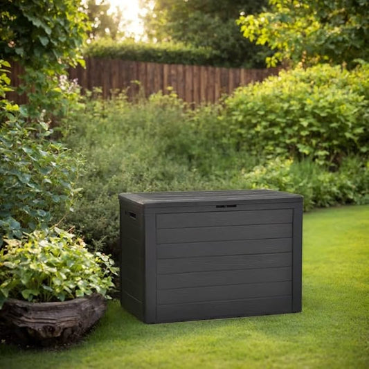 Patio Storage Box Waterproof Outdoor Furniture - 50 Gallon Garden Boxes Container for Cushions, Pillows - Weatherproof Deck Box for Patio, Backyard, Table