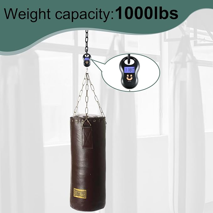 JACNITAD 64inch Hanging Swing Chair Chain (2)+ 4 Free Quick Links, 1000LB Load Bearing,Indoor and Outdoor Playground Swings, Hammocks, Sandbags Swing Chains