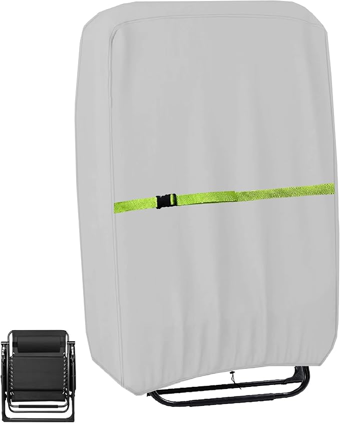Outdoor Zero Gravity Folding Chair Cover 600D Waterproof Patio Foldable Lawn Lounger Recliner Chair Covers Patio Furniture Covers - 1 Pack 28" W x 14" D x 43" H