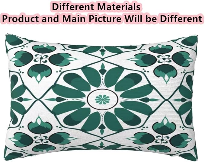 Outdoor Pillows Waterproof Set of 2 Outdoor Pillow Covers 16x24 Inch, Green Throw Pillows Nordic Pillow Covers, Summer Garden Decorative Pillows Outdoor Pillows for Patio Furniture Home Decor -hs373