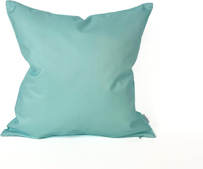 Pack of 2 Outdoor 20''x20'' Waterproof Baby Blue Throw Pillow Covers Decorative Square Patio Pillows for Patio Furniture (Waterspout)