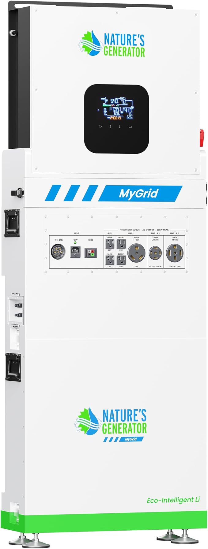 Nature’s Generator MyGrid Lithium 10K Solar Generator with Plug&Play Design