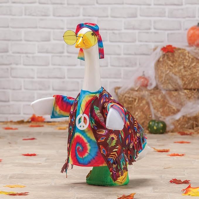 Gaggleville Hippie Goose Outfit, Fits Large 23" H Statue, by Fox Valley Traders