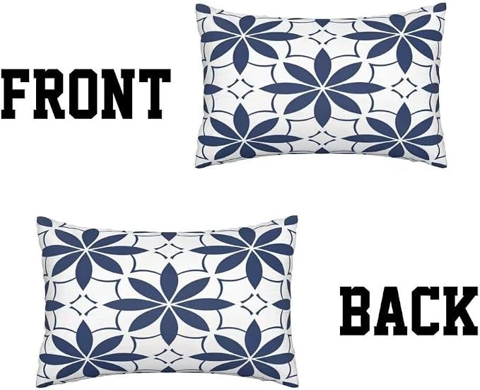 Outdoor Pillows Waterproof Set of 2 Outdoor Pillow Covers 16x24 Inch, Modern Throw Pillows Simple Pillow Covers, Summer Garden Decorative Pillows Outdoor Pillows for Patio Furniture Home Decor -hs262