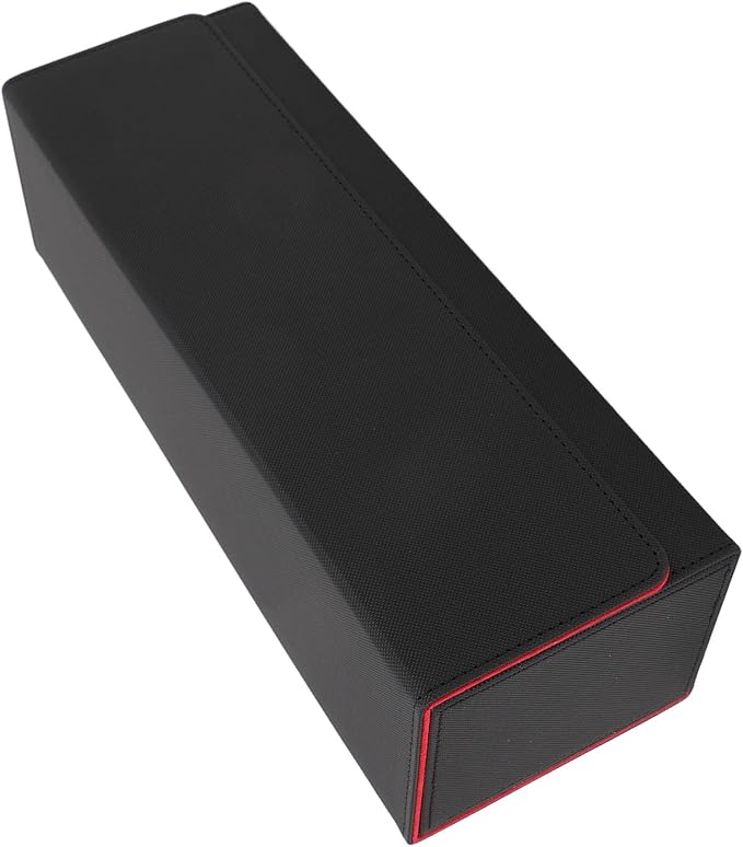RiToEasysports Card Storage Box, PU Leather Magnetic Closure Large Capacity for 400+ Cards Card Deck Case with Felt Lining Elegant Design for Collectors Gamers and Enthusiasts Storing Trading Spo