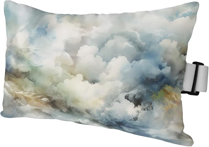 Outdoor Pillows Covers with Inserts Abstract Art Clouds and Sky Waterproof Recliner Pillow with Adjustable Strap Throw Pillows for Patio Furniture Pool Lounge Chair, 11x16 inch, 1PCS