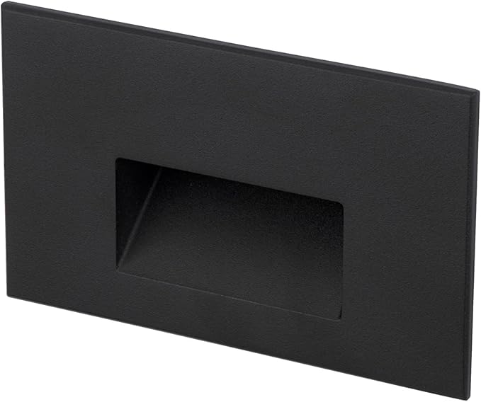 WAC Landscape Lighting, LEDme 120V LED Horizontal Indoor and Outdoor Step and Wall Light Amber 1800K LED in Black