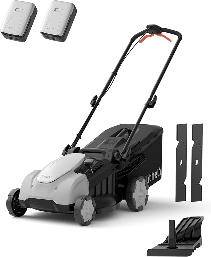 Litheli 40V Lawn Mower Electric, Push Mower, Lawnmower Battery Cordless