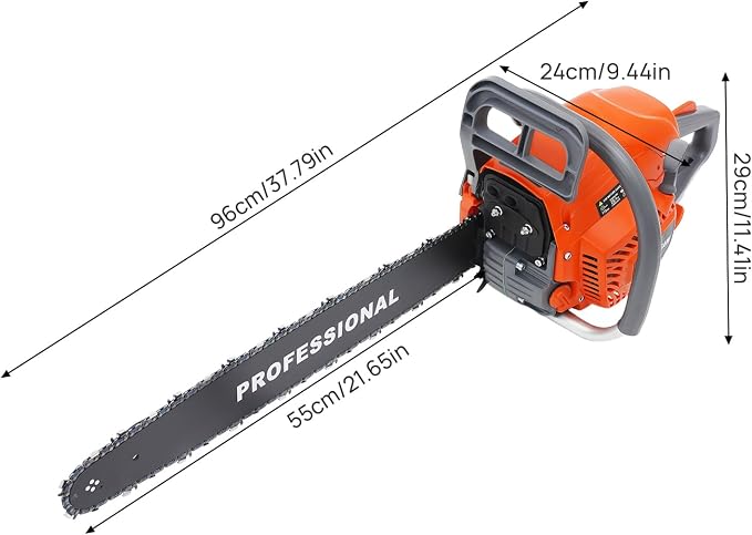 Gas Chainsaw 60CC, 22 Inch Gas Powered Chainsaw, 2 Stroke Chain Saw, Pull Start Chainsaws for Cutting Wood Tree Trimming
