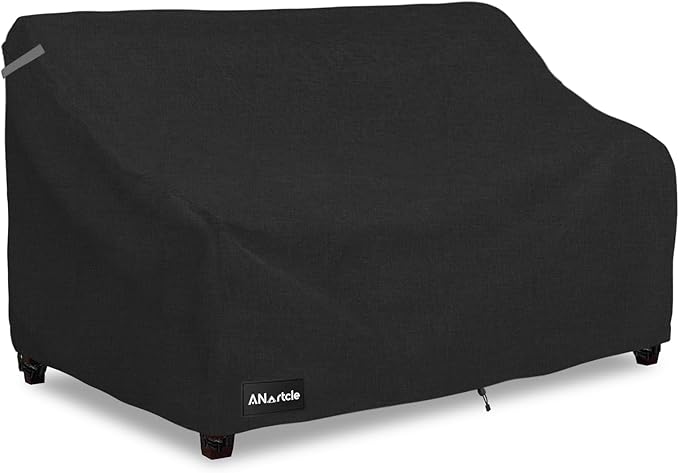 ANartcle 3-Seater Patio Sofa Cover,79W x 37D x 35H Inches Outdoor Couch Cover,100% Waterproof Heavy Duty Patio Sofa Covers,Patio Furniture Covers,Black