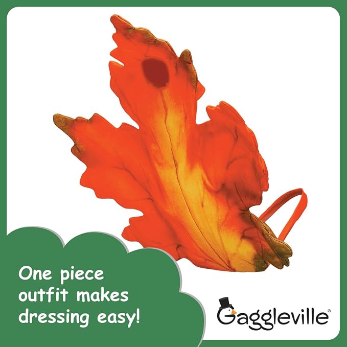 Gaggleville Fall Leaf Goose Outfit, Fits Large 23" H Statue, by Fox | Valley Traders