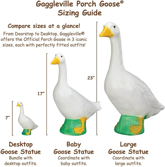 Gaggleville Snowman Goose Outfit, Fits Large 23" H Statue, by Fox Valley | Traders