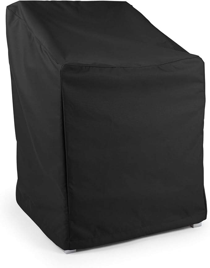 Covermates Ultima Outdoor Chair Cover – All-Weather Water & Rip-Resistant Patio Furniture Protection Heavy-Duty 600D Polyester, Mesh Vents, Buckle Straps & Drawcord, 36W x 35D x 32H, Ripstop Black