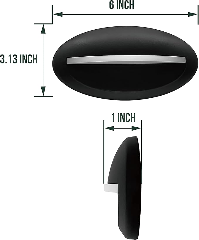 GKOLED 2-Pack Low Voltage LED Oval Stair Lights, Outdoor Riser Step Lights, Landscape Lighting, IP65 Waterproof, 2W 9-15V AC/DC, 3000K, Patio Deck, Die-cast Aluminum, Powder Coated Finish, Matte Black
