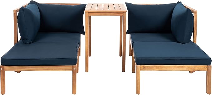 SAFAVIEH PAT6762A Outdoor Collection Ronson 5-Piece Dining Set