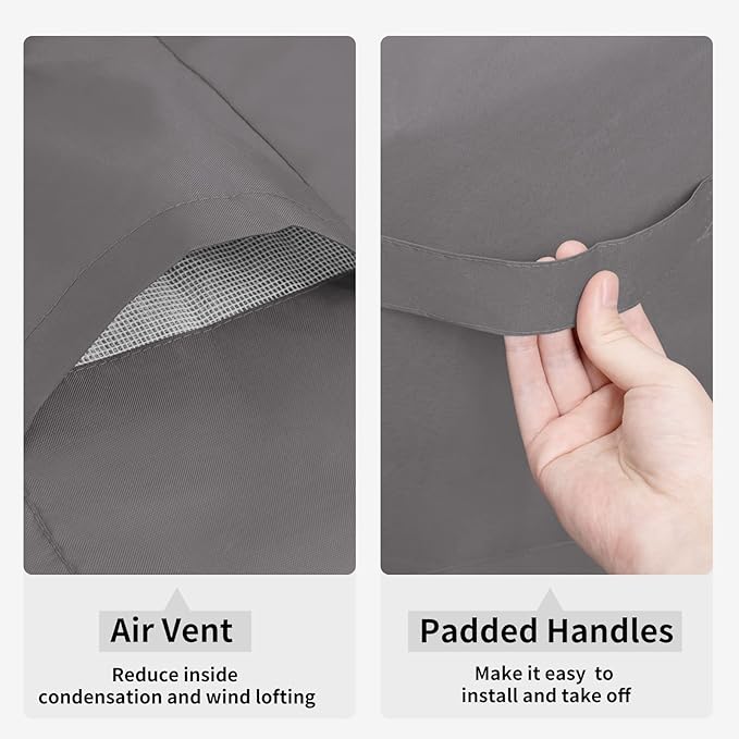Easy-Going Waterproof Outdoor Swivel Chair Cover UV Resistant Patio Chair Cover Weatherproof Lawn Outdoor Furniture Cover with Tape Sealed Seam (2 Pack-30Wx34Dx38.5H inch, Grey)