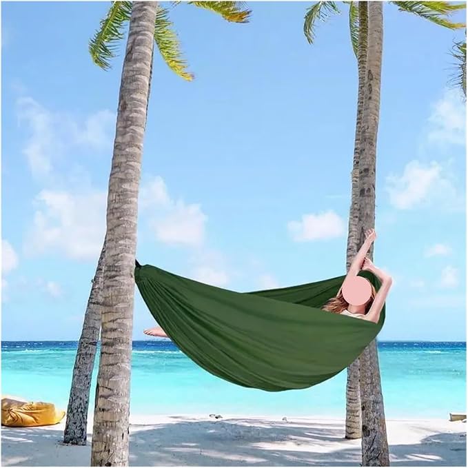 Hammocks, Beach Hammock Travel for Camp Double Single Person Hangable On Trees Bed,for Outside(Army Green)