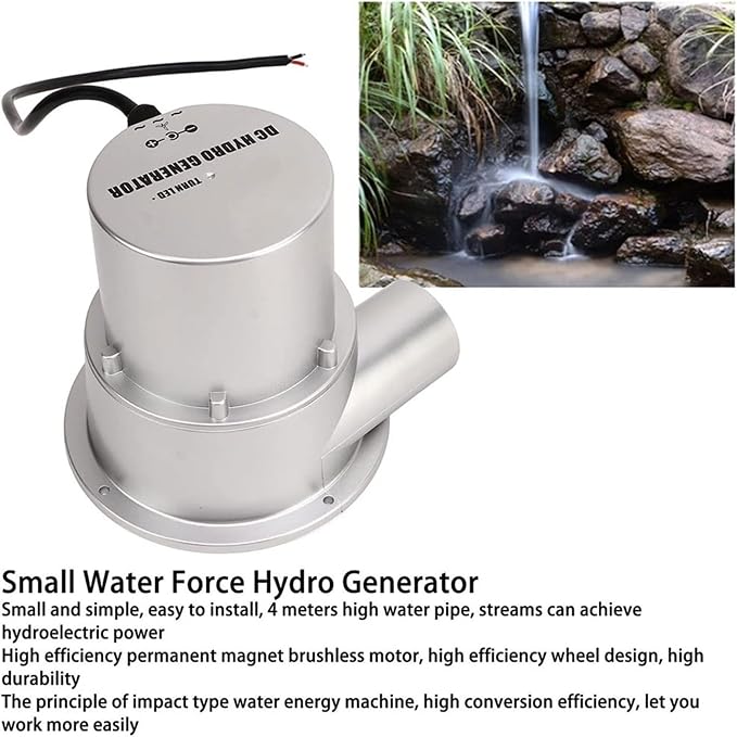 36W/50W/100W Hydroelectric Generator, Portable Micro Hydro Generator for 12V Battery Charging, Small Permanent Magnet Outdoor Water Turbine Generators(100W)