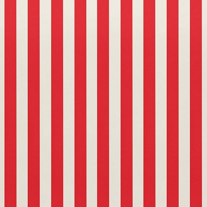 RSH DECOR Indoor Outdoor Mixed Set of 4 Pillows - 2 Solid Square & 2 Stripe Rectangular Lumbars - Weather Resistant - Choose Pillow Size & Color (Heritage Red, 2-20"x20" & 2-20"x12")