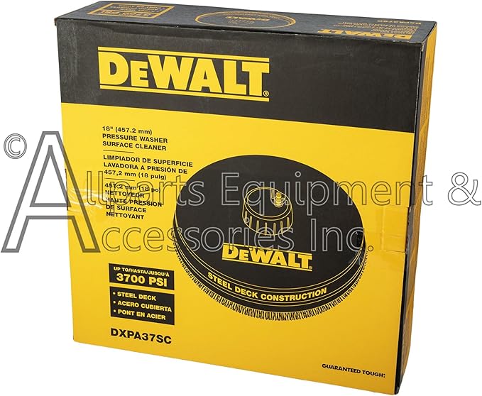 DXPA37SC Compatible with DeWALT 18" Surface Cleaner 1/4" Quick Connect Fitting for Cold Water Pressure Washers Rated up to 3700 PSI