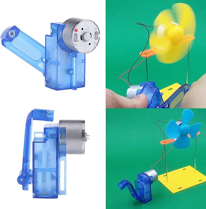 Kids Hand Crank Generator Manual Mechanical Emergency Power Supply for Electricity Production STEM Toy for Camping Outdoor Survival