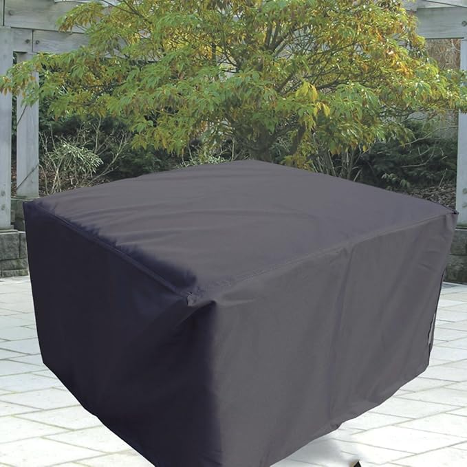 FLR 53x53x29in Patio Table Cover Square Black Waterproof Outdoor Dinner Protector Dust-Proof Table Desk Cover Furniture Covers with Storage Bags for Garden Outdoor Indoor Furniture