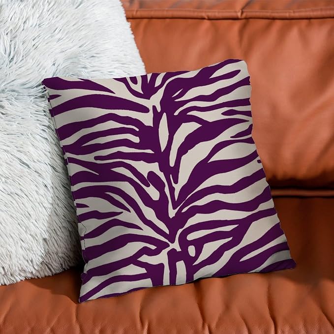Blue Tiger Print Throw Pillow Covers Animal Tiger Print Throw Pillow Cover Modern Decorative Cushion Covers Home Decor for Sofa Bed Chair Car 26x26 in