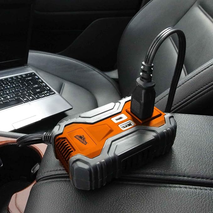 XTREME DIGITAL LIFESTYLE ACCESSORIES Armor All 120W Premium Power Inverter with 2 USB Ports, USB- A and USB -C