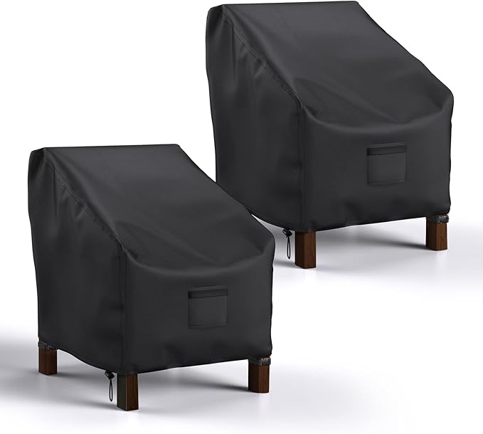 Patio Chair Covers Waterproof, Mrrihand Lounge Deep Seat Cover, Heavy Duty Outdoor Lawn Patio Furniture Covers (37" W x 40" D x 30" H - 2 Pack)