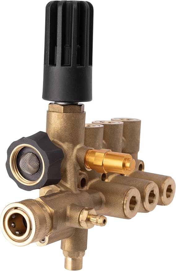 5140182-88 AAA OEM Complete Manifold Kit with Hardware for AAA Pressure Washer Pump Models: 10.0GA13, 530010, 530012, 530060, and 53BRD35.