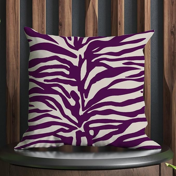 Blue Tiger Print Throw Pillow Covers Animal Tiger Print Pillowcase 24x24 INFarmhouse Accent Decorative Cushion Covers Home Decor for Patio Funiture Garden