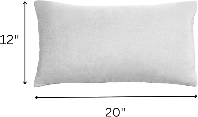 Cushion Source Lumbar Pillow, 20" x 12" Indoor/Outdoor Durable Pillow, Multiple Sunbrella Fabric Options Available, Sunbrella Sapphire Blue