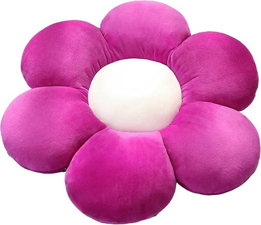 AZCHEN Flower Pillow Patio Furniture Cushions Standard Throw Pillow Home Chair Cushion Decorative Pillow Cushion (19.6inch, Dark Purple)