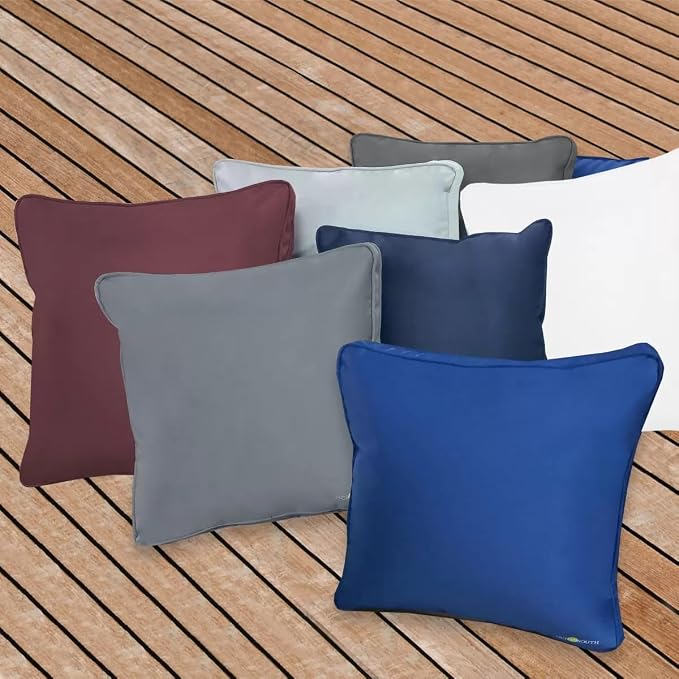 Oceansouth Boat Deck Pillow/Outdoor Waterproof Throw Pillow (White, 20 x 20) Cushion Outdoor Furniture Lumbar Back for Chair Patio seat Cover Chairs Home Decor Pillows Waterproof Bed Cases Garden