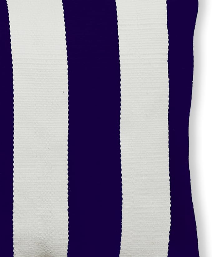 Fab Habitat Indoor/Outdoor Throw Pillow Made from Recycled Polyester Yarn - Stain Resistant, Machine Washable, Insert Included - Striped - Patio, Deck, Living Room - Nantucket Blue/White (20" x 20")