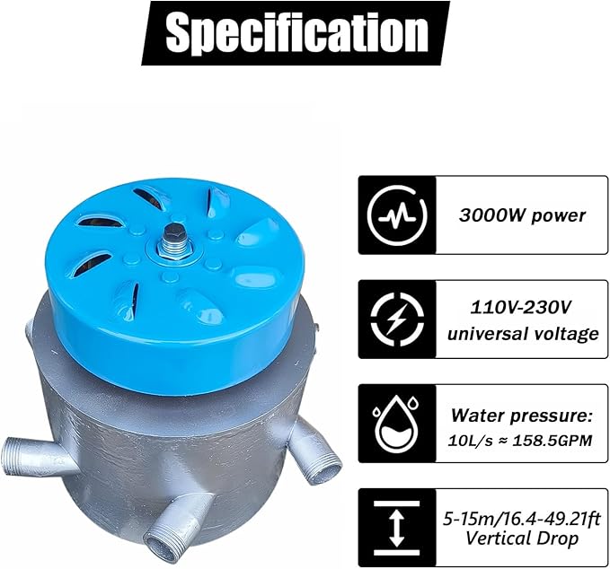 High Power Hydro Generator 3KW 110V-230V Mini Hydro Generator With Monitoring TV Lighting Computer Outdoor