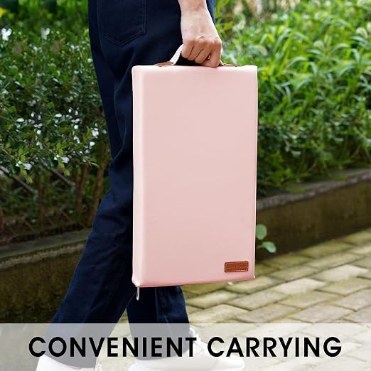 HappyPicnic Waterproof Garden Kneeling Pad, 2in Thick, Pink, 1 Pack | Soft High-density Foam knee support, with Handle, Easy to Clean, Non-slip, for Gardening, Yoga, Prayer, Housework, Exercise