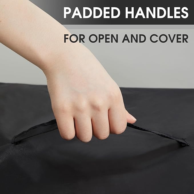 ALSTER Patio Chair Covers 4 Pack, Outdoor Chair Covers(35" L x 40" W x 33" H), Durable and Waterproof Black Covers for Lounge Deep Seat, Rain Snow Dust Wind-Proof