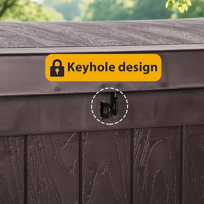 Large Outside Storage Boxes Lockable Deck Box Waterproof Garden Storage Box for Furniture Outdoor Cushions Gardens Tools